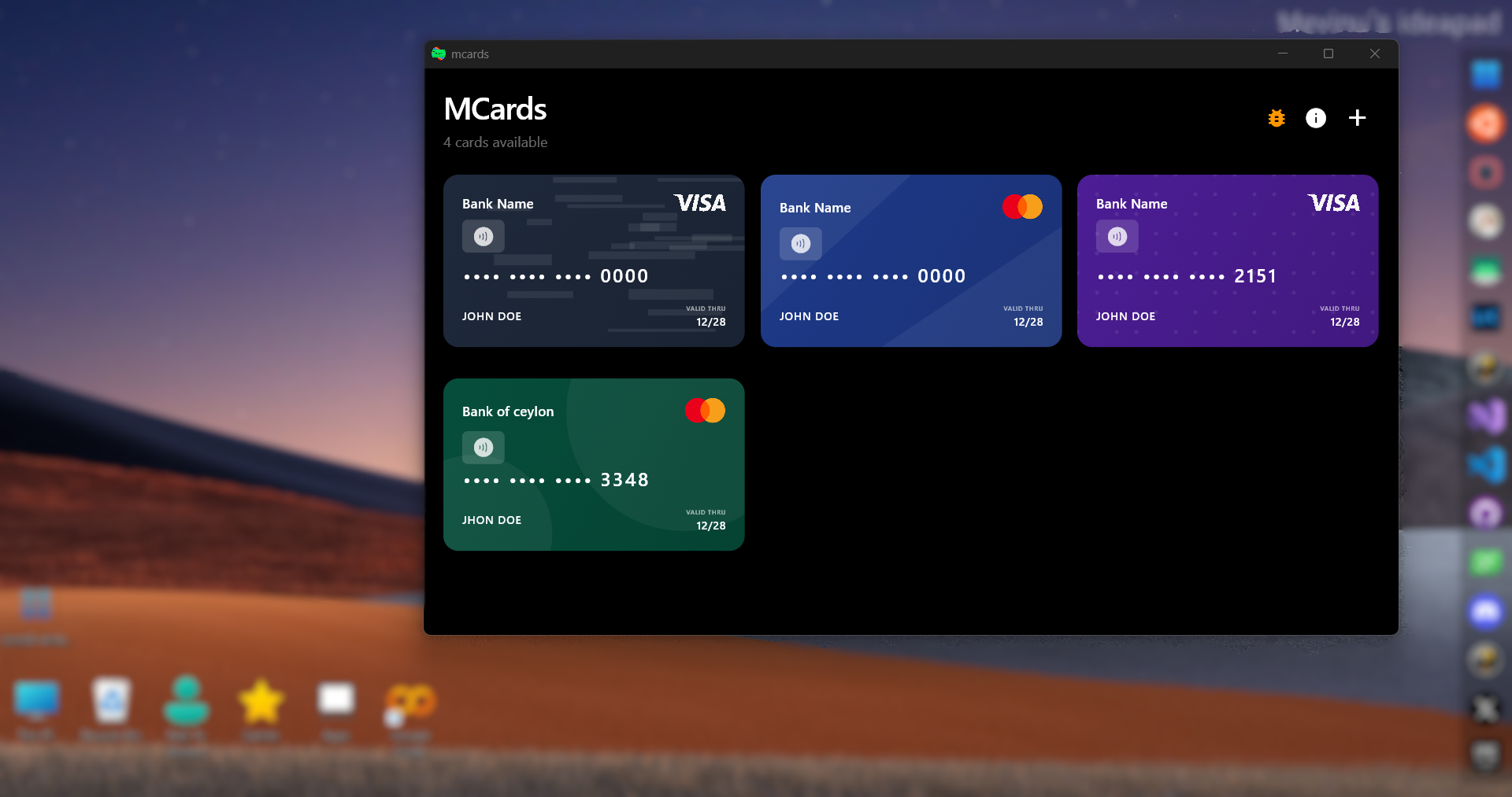 mcards Windows Screenshot 1