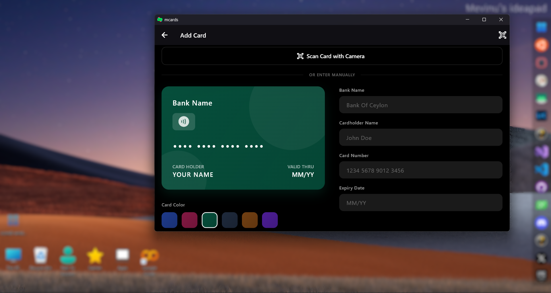 mcards Windows Screenshot 2